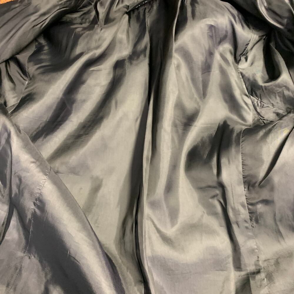 AKRIS Size 8 Orange Brown Polyester Cotton Velvet Leather Cuffs Jacket Blazer - Picture 10 of 11